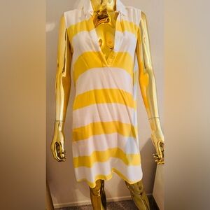 Beachlunchlounge Sunny Yellow and White Top